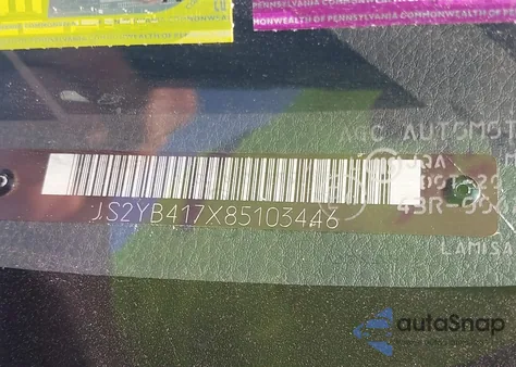 2008 Suzuki Sx4 Convenience/Touring z USA, uszkodzony, nr VIN JS2YB417X85103446